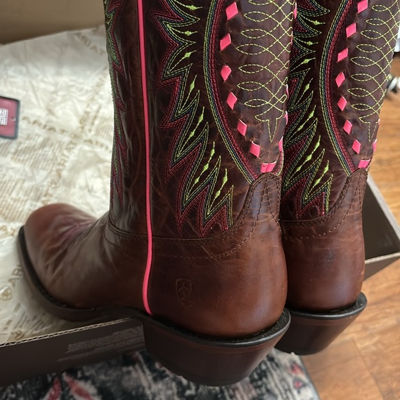 Ariat Womens Derby Crackled Limited Addition Cafe Cowgirl Boots - Picture 7 of 11